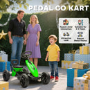 AIYAPLAY Pedal Go-Kart for Kids with Silent EVA Wheels, Metal Frame