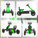 AIYAPLAY Pedal Go-Kart for Kids with Silent EVA Wheels, Metal Frame