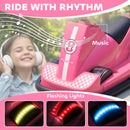 AIYAPLAY Electric Kids Bumper Car With 360 Degree Rotation Spin, Pink