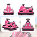 AIYAPLAY Electric Kids Bumper Car With 360 Degree Rotation Spin, Pink