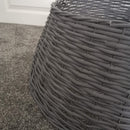 Samuel Alexander 58cm x 26cm Medium Willow Christmas Tree Skirt - Dark Grey