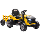 AIYAPLAY Ride on Tractor and Trailer, 12V Electric Ride on Tractor,