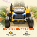 AIYAPLAY Ride on Tractor and Trailer, 12V Electric Ride on Tractor,