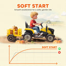 AIYAPLAY Ride on Tractor and Trailer, 12V Electric Ride on Tractor,