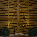 73cm x 80cm Light up Dewdrop Metal Christmas Tree with Garden Stake & Warm White LEDs