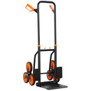 DURHAND Climbing Stairs Trolley Hand Trucks 6-Wheels Foldable Load Cart Steel