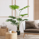 HOMCOM Artificial Plant with PEVA Leaves and Coconut Coir for Home Office