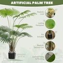 HOMCOM Artificial Plant with PEVA Leaves and Coconut Coir for Home Office