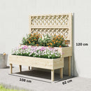 Outsunny 2-Tier Raised Garden Bed with Trellis for Climbing Plants