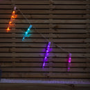 6.9m Icicle Christmas Chaser Lights with 72 Rainbow LEDs