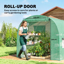 Outsunny Walk-in Greenhouse with Shelves, Green House with Mesh Windows
