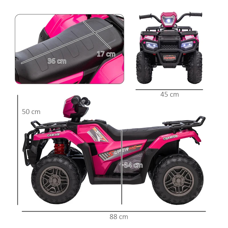 Pink quad hot sale bike 12v