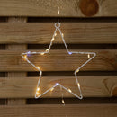 1.3m x 1.2m Light up Twinkling Star Christmas Curtain Light with White Mix LEDs