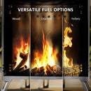 Outsunny Stainless Steel Smokeless Wood Burning Firepit Garden Fire Pit