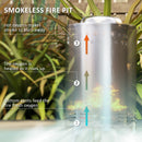 Outsunny Stainless Steel Smokeless Wood Burning Firepit Garden Fire Pit