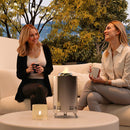 Outsunny Stainless Steel Smokeless Wood Burning Firepit Garden Fire Pit