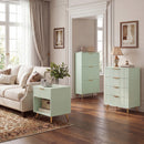 HOMCOM Slim Shoe Storage Cabinet with 3 Flip Drawers for Hallway, Light Green