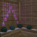 1.2m X 1.2m Light Up Star Pin Wire Christmas Curtain Lights With 303 Rainbow LEDs