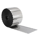 Outsunny Metal Lawn Edging Border, 8 in x 21.3 ft Garden Edging, Silver Tone