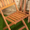 Set of 2/4 Bowness Outdoor Garden Patio Wooden Slatted Folding Chairs