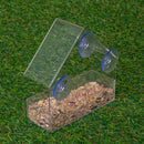 15cm Plastic Window Wild Bird Seed Feeder Box with Suction Cups