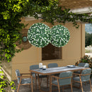 HOMCOM Set Of 2 Artificial Topiary Balls Indoor Outdoor Faux Boxwood Balls