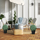 HOMCOM Set Of 2 Artificial Topiary Balls Indoor Outdoor Faux Boxwood Balls