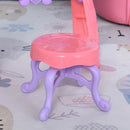 HOMCOM Dressing Table Playset - Pink Purple