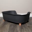 77cm x 58cm Grey Plastic Raised Pet Basket with Legs