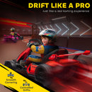 HOMCOM 24V Electric Go Kart For Kids With Adjustable Seat