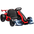 HOMCOM 24V Electric Go Kart For Kids With Adjustable Seat