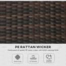 Outsunny 4 PCs Rattan Garden Chairs With Cushion, Wicker Dining Chairs - Black/Brown