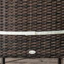 Outsunny 4 PCs Rattan Garden Chairs With Cushion, Wicker Dining Chairs - Black/Brown