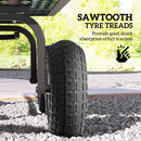 Outsunny Set of Four 10\" Pneumatic Wheels for Barn Carts, Garden Cart Black