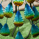 Outsunny Peacock Garden Statues Sculptures For Decorations And Gifts, Steel