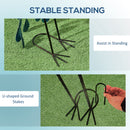 Outsunny Peacock Garden Statues Sculptures For Decorations And Gifts, Steel