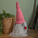 34cm Festive Gonk Cuddly Santa Indoor Christmas Plush Decoration in Striped Hat