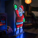 74cm Infinity Light up Standing Santa Christmas Decoration with Multi-Coloured LEDs on Metal Base