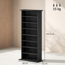 HOMCOM CD Storage Unit DVD Tower Blu-ray Storage Shelf For Living Room