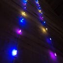 200 LED 10m Premier MicroBrights Indoor Outdoor Christmas Multi Function Battery Operated Lights with Timer on Pin Wire in Rainbow