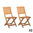 Set of 2/4 Bowness Outdoor Garden Patio Wooden Slatted Folding Chairs