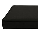 Outsunny Set of 4 Outdoor Seat Cushion with Ties, for Patio Furniture, Black
