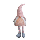 50cm Battery Operated Light up Female Christmas Gonk with Dangly Legs in Pink Hat