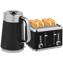 HOMCOM 1.7L 3000W Rapid Boil Kettle and 4 Slice Toaster Set Crumb Tray