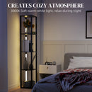 HOMCOM Floor Lamp for Living Room, Standing Lamp with Foot Switch, Black