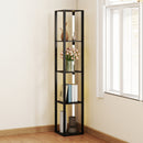 HOMCOM Floor Lamp for Living Room, Standing Lamp with Foot Switch, Black