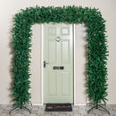 8ft (2.35m) Samuel Alexander Double Door Plain Green Flat Top Christmas Tree Arch with 2000 Tips