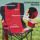 Outsunny Set Of 2 Padded Folding Picnic Chairs With Cooler Bag