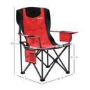 Outsunny Set Of 2 Padded Folding Picnic Chairs With Cooler Bag