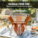 Outsunny Charcoal BBQ Grill Portable with Tilting Grate Orange